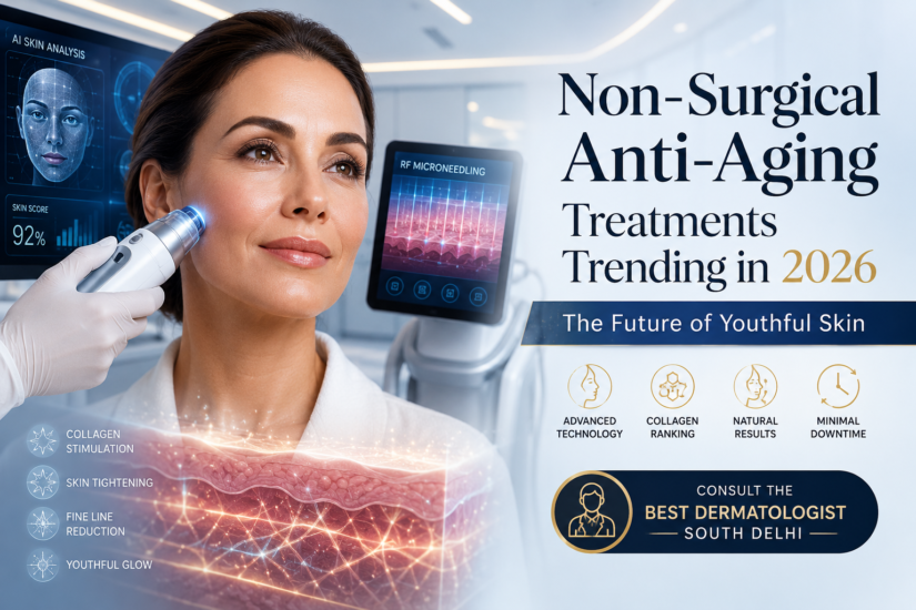Non-Surgical Anti-Aging Treatments Trending in 2026: The Future of Youthful Skin Best Dermatologist South Delhi