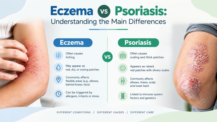 Eczema vs Psoriasis